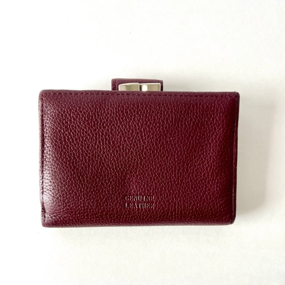 Giani Bernini Women's Wallet, Burgundy, Soft Leather, Pebble Texture, VGC! - Picture 2 of 12